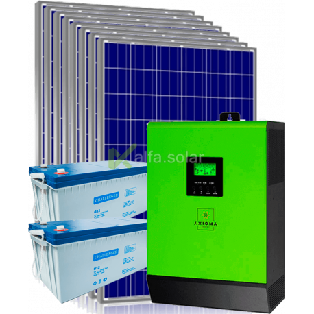 Гибридная сетевая солнечная электростанция 3кВт (с возможностью работы по зеленому тарифу)