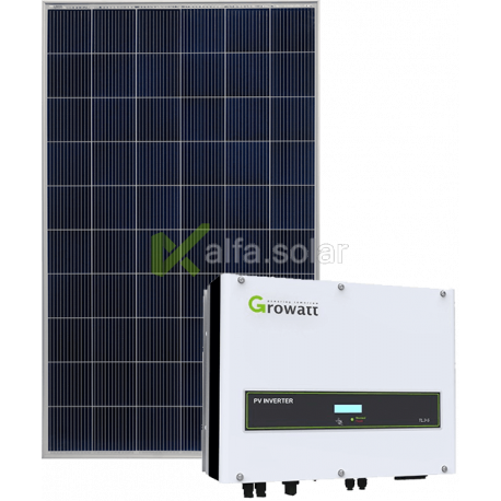 Сетевая солнечная электростанция 9кВт (Growatt)