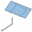 Система крепления фотомодулей на плоскую крышу (на 1 панель)