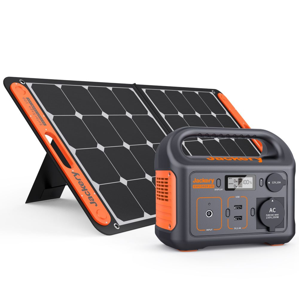 Солнечный генератор Jackery 240 (Explorer 240 + 1*SolarSaga 100W)  (Официальный импорт и гарантия от производителя)