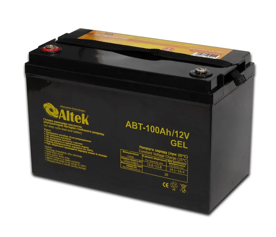 ≡ Аккумуляторная батарея Altek ABT-100Аh/12V GEL. Цена | Описание |  Характеристики. Купите сегодня - сэкономьте завтра! - Alfa.Solar