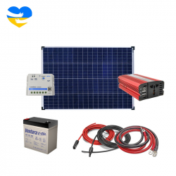 Автономна сонячна станція 300Вт (чистий синус), сонячна батарея 100Вт, 12В/220В