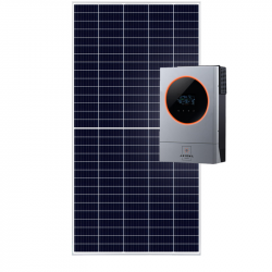 Гибридная солнечная электростанция 5кВт (с возможностью работы без АКБ)