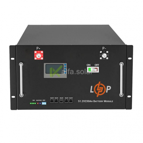 Аккумуляторная батарея Logic Power LiFePO4 48V (51.2V) 230Ah Smart BMS 200A c LSD RM (BW-48230)