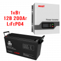 Система безперебійного живлення ДБЖ 1кВт + 200Аг LiFePO4