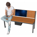 Сонячна Smart лавка зі спинкою ASolarBench 40v3