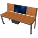 Солнечная Smart лавочка со спинкой ASolarBench 40v3