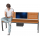 Солнечная Smart лавочка со спинкой ASolarBench 40v3