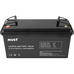 Аккумуляторная батарея Must LP1500-24100, 24В 100Аг, LiFePO4