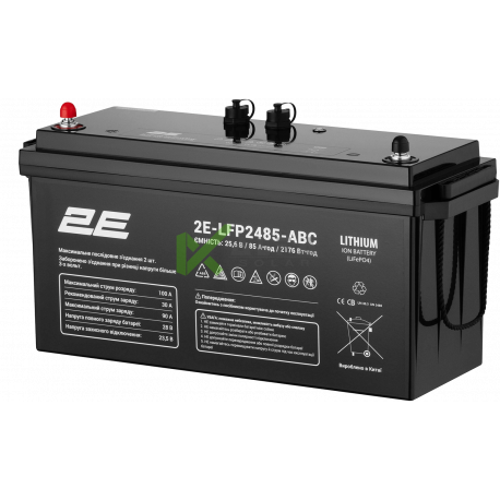 Акумулятор літієвий 2E LFP2485 24/85 Ah LCD 8S, LiFePo4 24В 85Aг