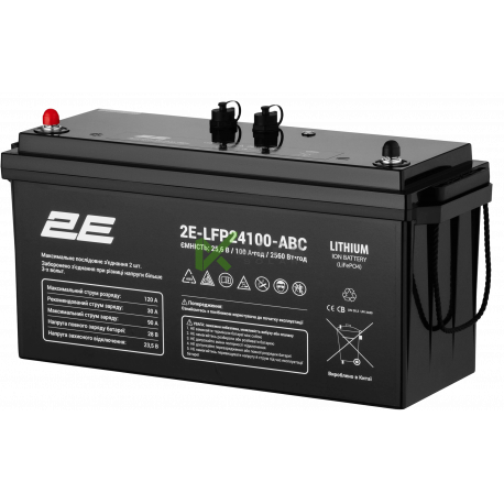 Акумулятор літієвий 2E LFP24100 24100 Ah LCD 8S, LiFePo4 24В 100Аг