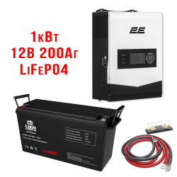 Комплект ДБЖ 1кВт + 200Аг LiFePO4