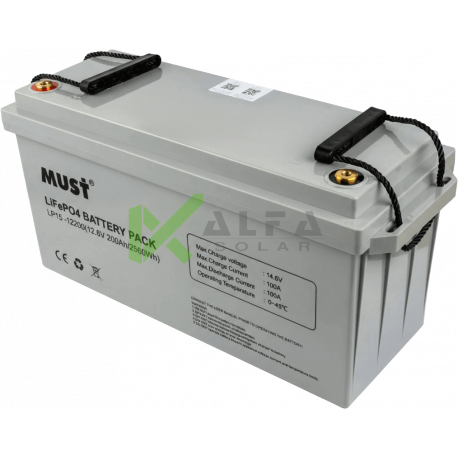 Акумулятор MUST LP15-12200 LiFePO4, 12В 200A/г (літій-залізо-фосфатний)