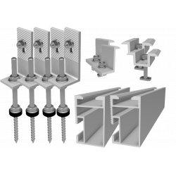 Система кріплення фотомодулів на скатний дах (за 1 панель)