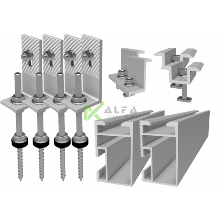 Система крепления фотомодулей на скатную крышу