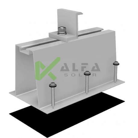 Алюминиевая беспрофильная система крепления солнечной панели для скатной крыши (за 1 закладную)