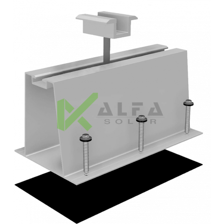 Алюмінієва безпрофільна система кріплення сонячної панелі для скатного даху (за 1 закладну)