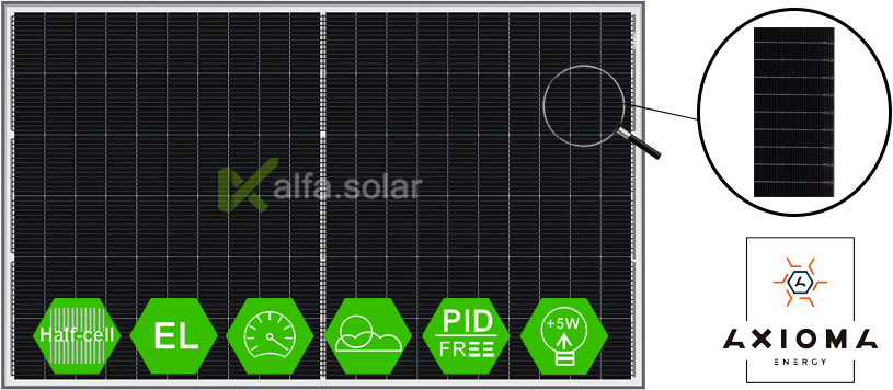 Солнечная батарея 400Вт 9BB,  AXIOMA мультибайпасбар