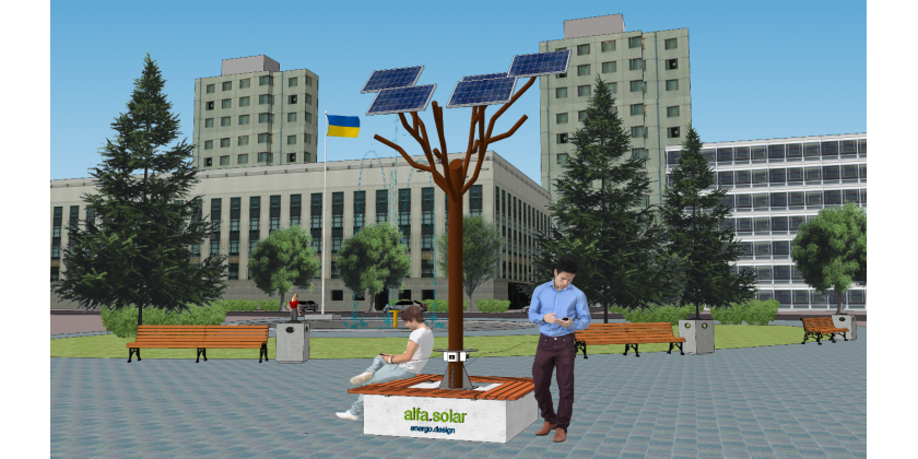 Солнечное дерево ASolarTree в Черкасской области. Видео презентация.
